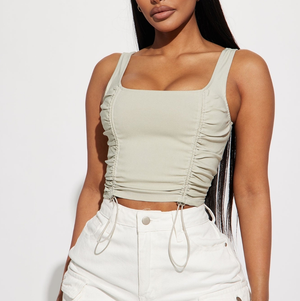 Y2K Grey Tank Just Polly
